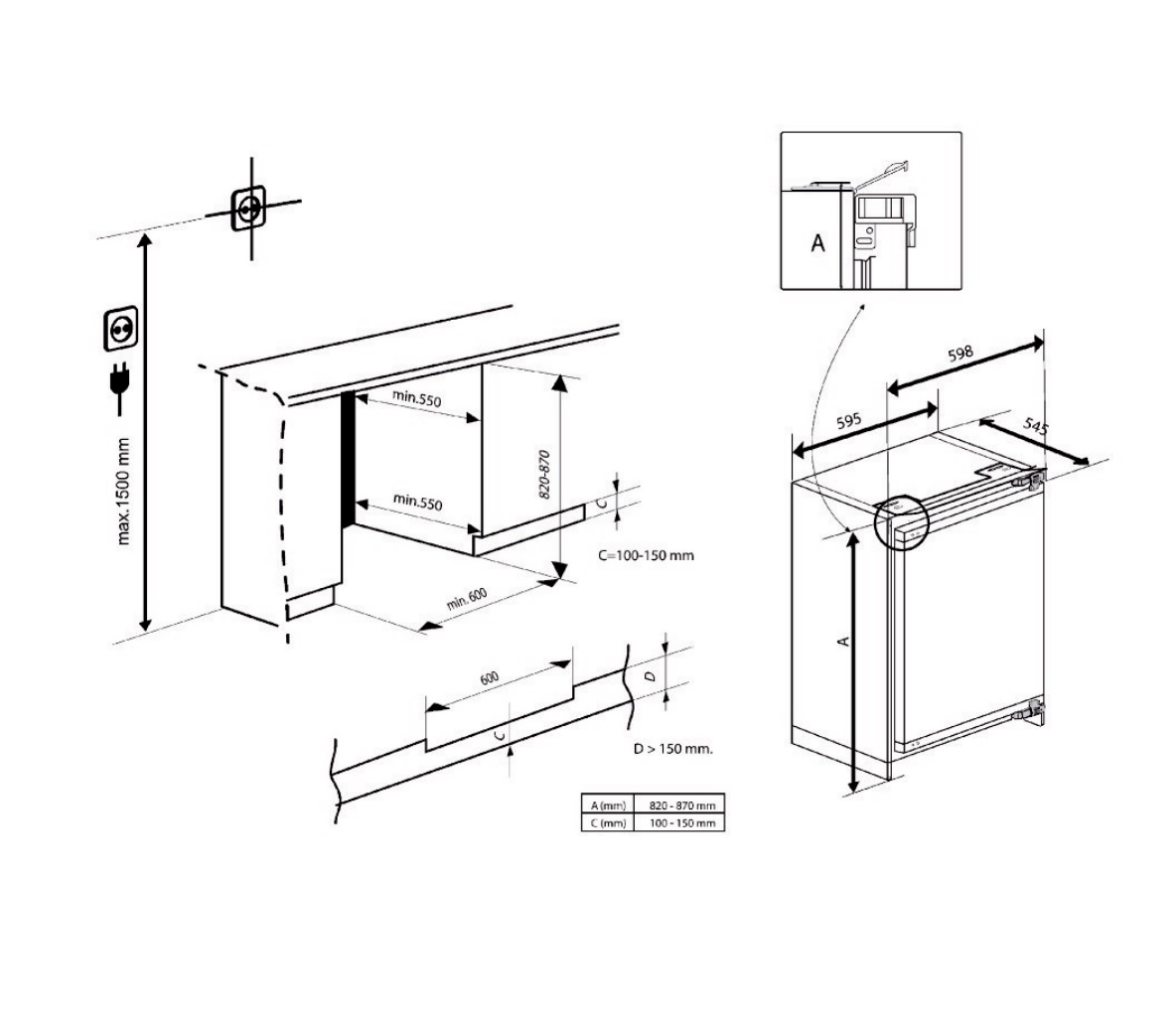 BEKO BU1204N onderbouw vriezer BEKO BU1204N onderbouw vriezer