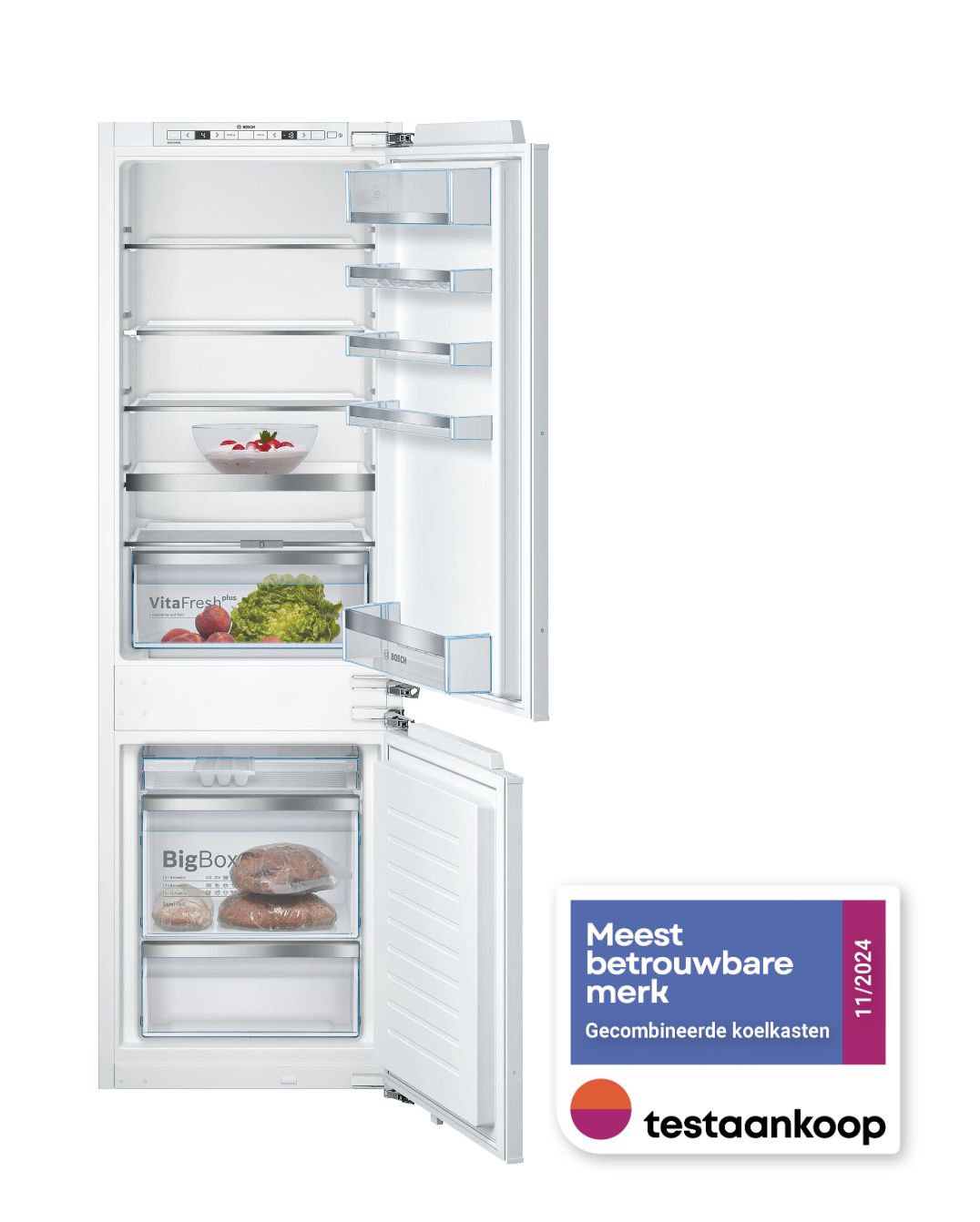 BOSCH KIS86AFE0 SERIE 6 koel-/vriescombinatie - 178cm BOSCH KIS86AFE0 SERIE 6 koel-/vriescombinatie - 178cm