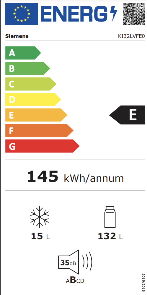 SIEMENS KI32LVFE0 IQ300 koelkast met vriesvak  - 102cm SIEMENS KI32LVFE0 IQ300 koelkast met vriesvak  - 102cm