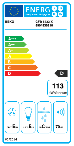 BEKO CFB6433X inbouwgroep - 60cm BEKO CFB6433X inbouwgroep - 60cm