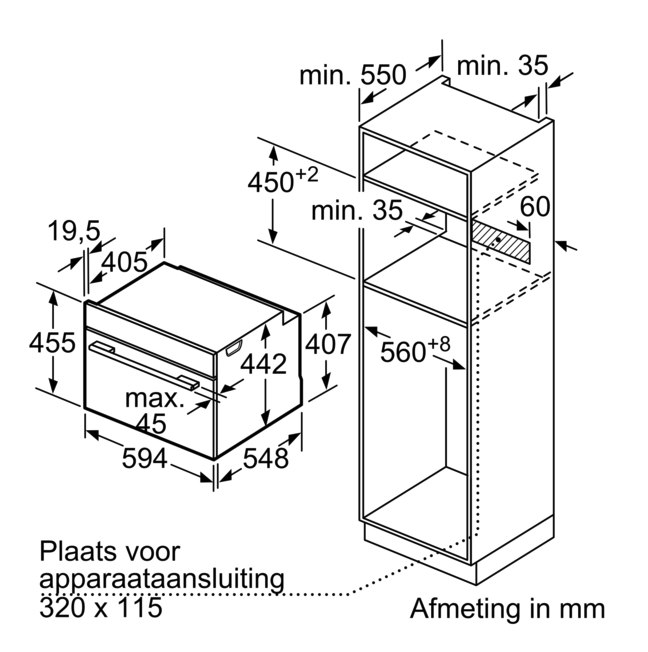 BOSCH CDG714XB1 SERIE 8 stoomoven - 45cm BOSCH CDG714XB1 SERIE 8 stoomoven - 45cm