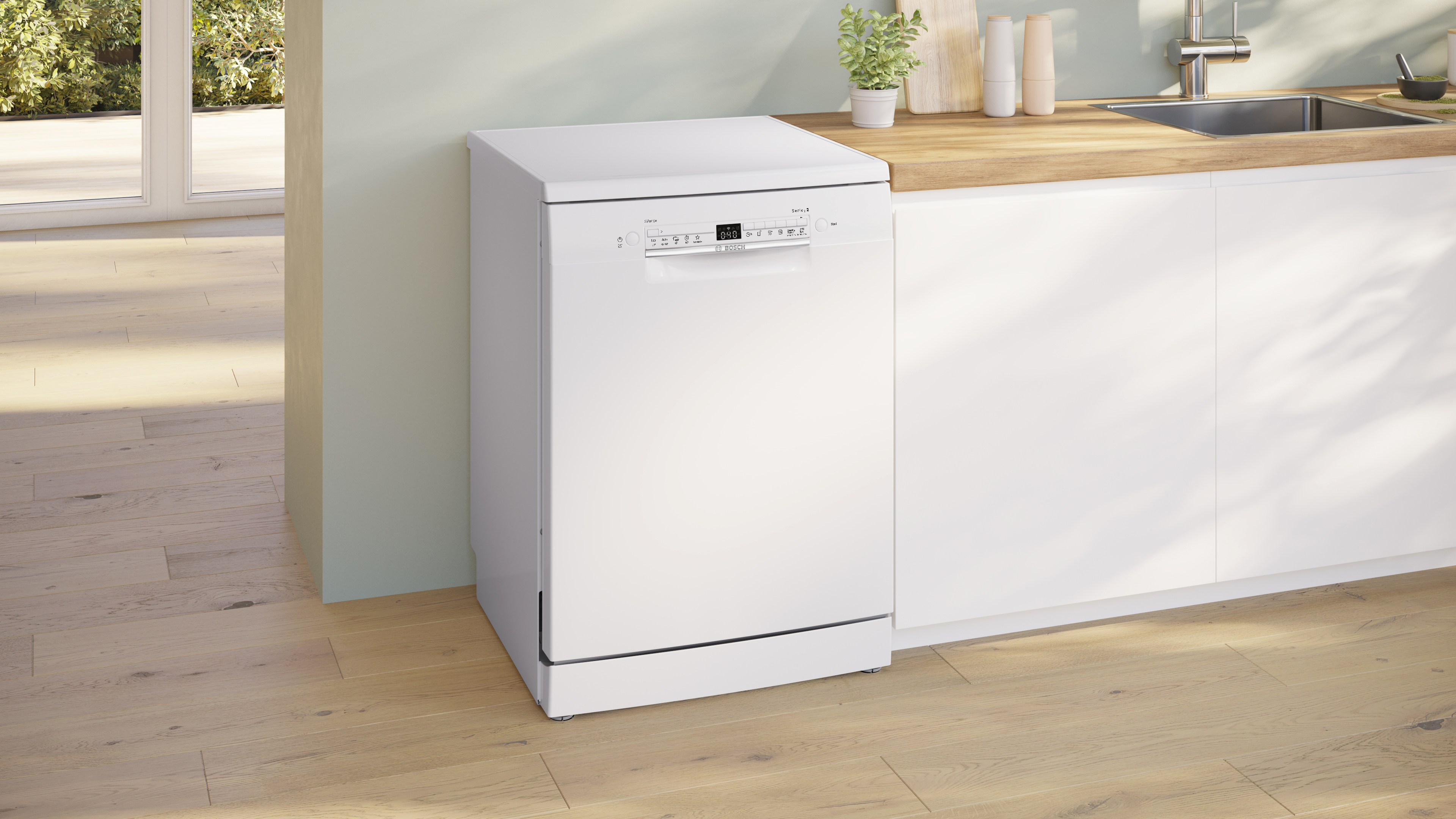 BOSCH SMS2HTW02E SERIE 2 vrijstaande vaatwasser BOSCH SMS2HTW02E SERIE 2 vrijstaande vaatwasser