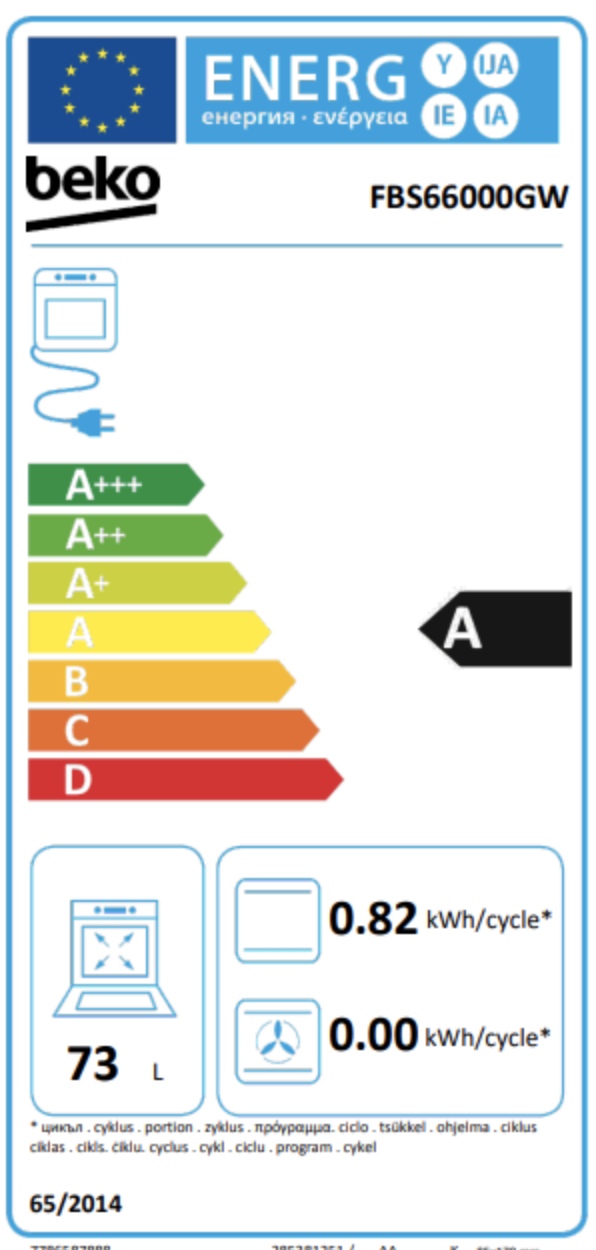 BEKO FBS66000GW fornuis met inductie kookplaat - 60cm