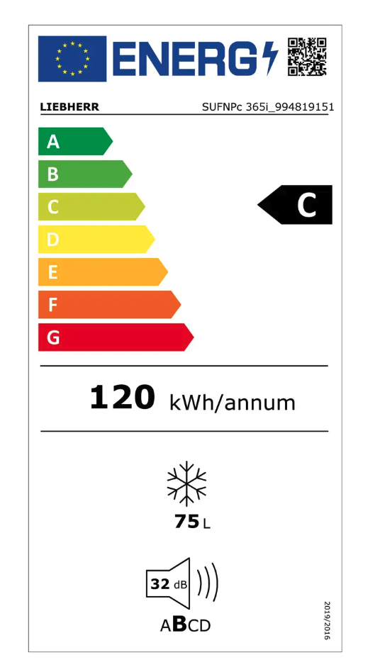 LIEBHERR SUFNPC365I20 onderbouw vriezer