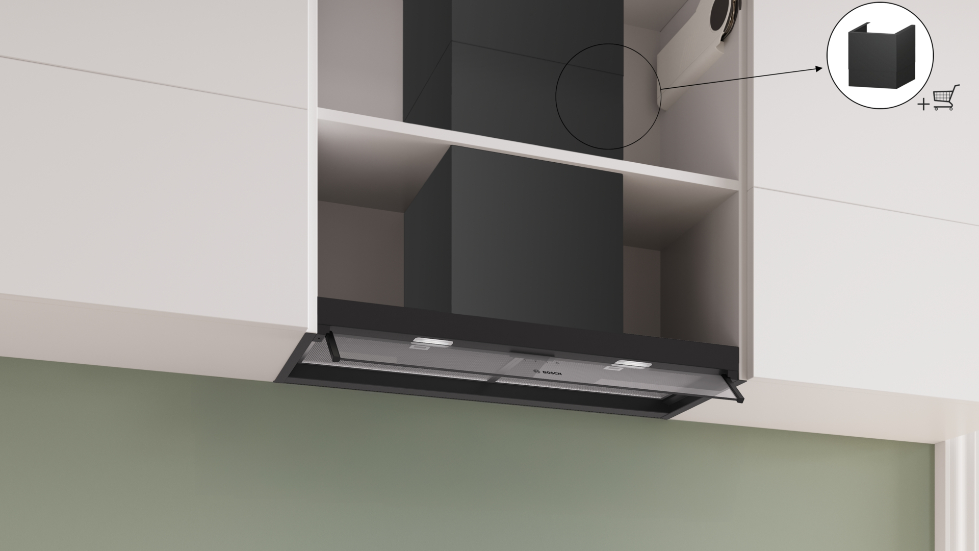 BOSCH DBB85CC60 wandschouwdampkap - 80cm