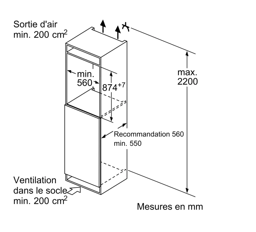 SIEMENS KI21RNSE0 IQ100 koelkast zonder vriesvak - 88cm