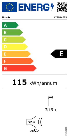BOSCH KIR81AFE0 SERIE 6 koelkast zonder vriesvak - 178cm BOSCH KIR81AFE0 SERIE 6 koelkast zonder vriesvak - 178cm