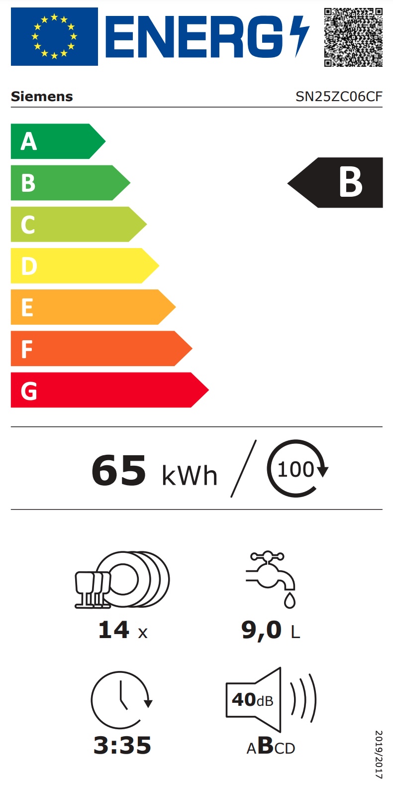 SIEMENS SN25ZC06CF iQ500 vrijstaande vaatwasser