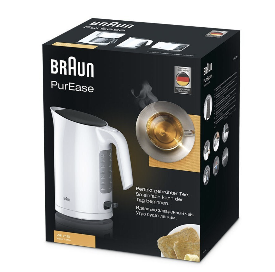 BRAUN (DELONGHI) BHWK3110WH waterkoker BRAUN (DELONGHI) BHWK3110WH waterkoker