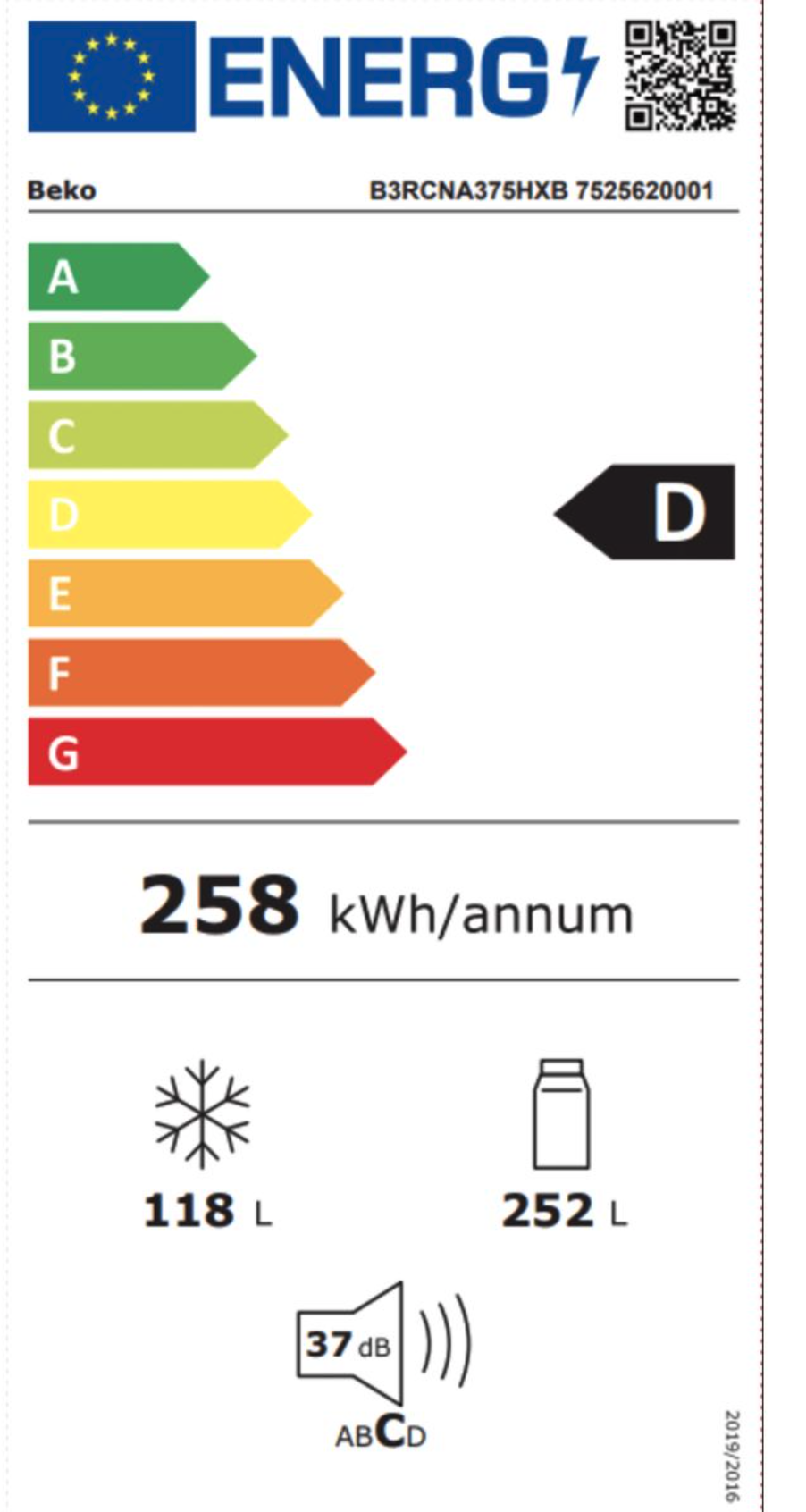 BEKO B3RCNA375HXB