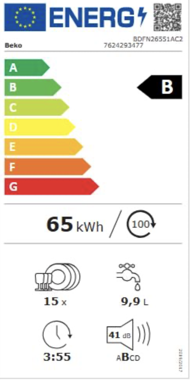 BEKO BDFN26551AC2 vrijstaande vaatwasser