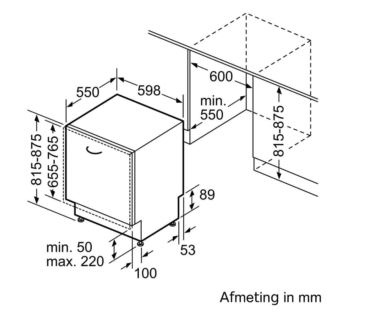 BOSCH SMH4ECX27E SERIE 4 vaatwasser volledig integreerbaar