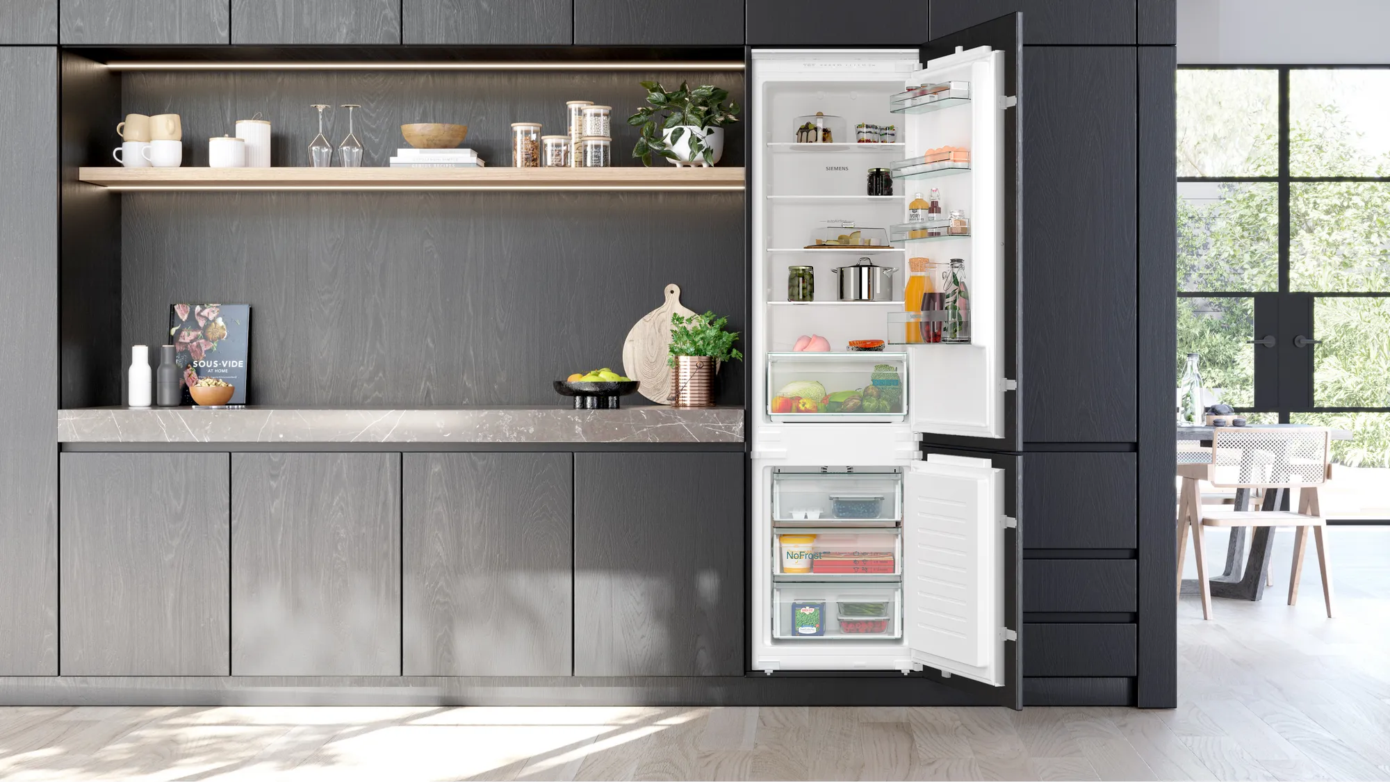 SIEMENS KI96NNSE0 IQ100 koel-/vriescombinatie - 194cm