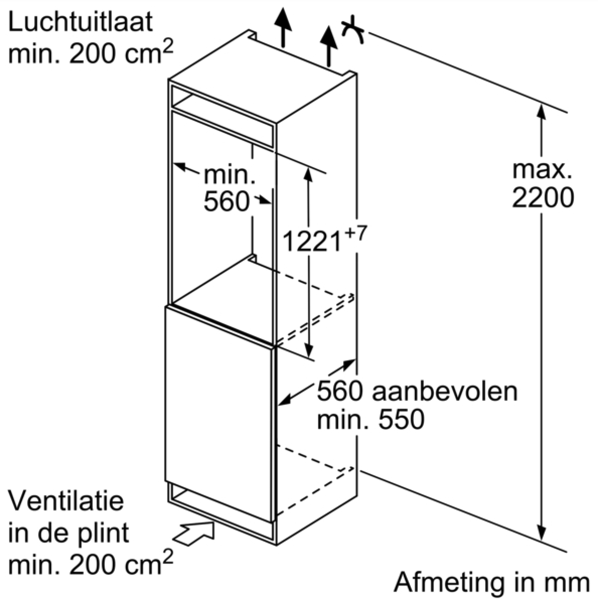 SIEMENS KI41RADD1 IQ500 koelkast zonder vriesvak - 122cm