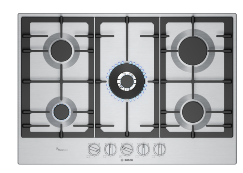 BOSCH PCQ7A5I90 SERIE 6 gaskookplaat - 75cm BOSCH PCQ7A5I90 SERIE 6 gaskookplaat - 75cm