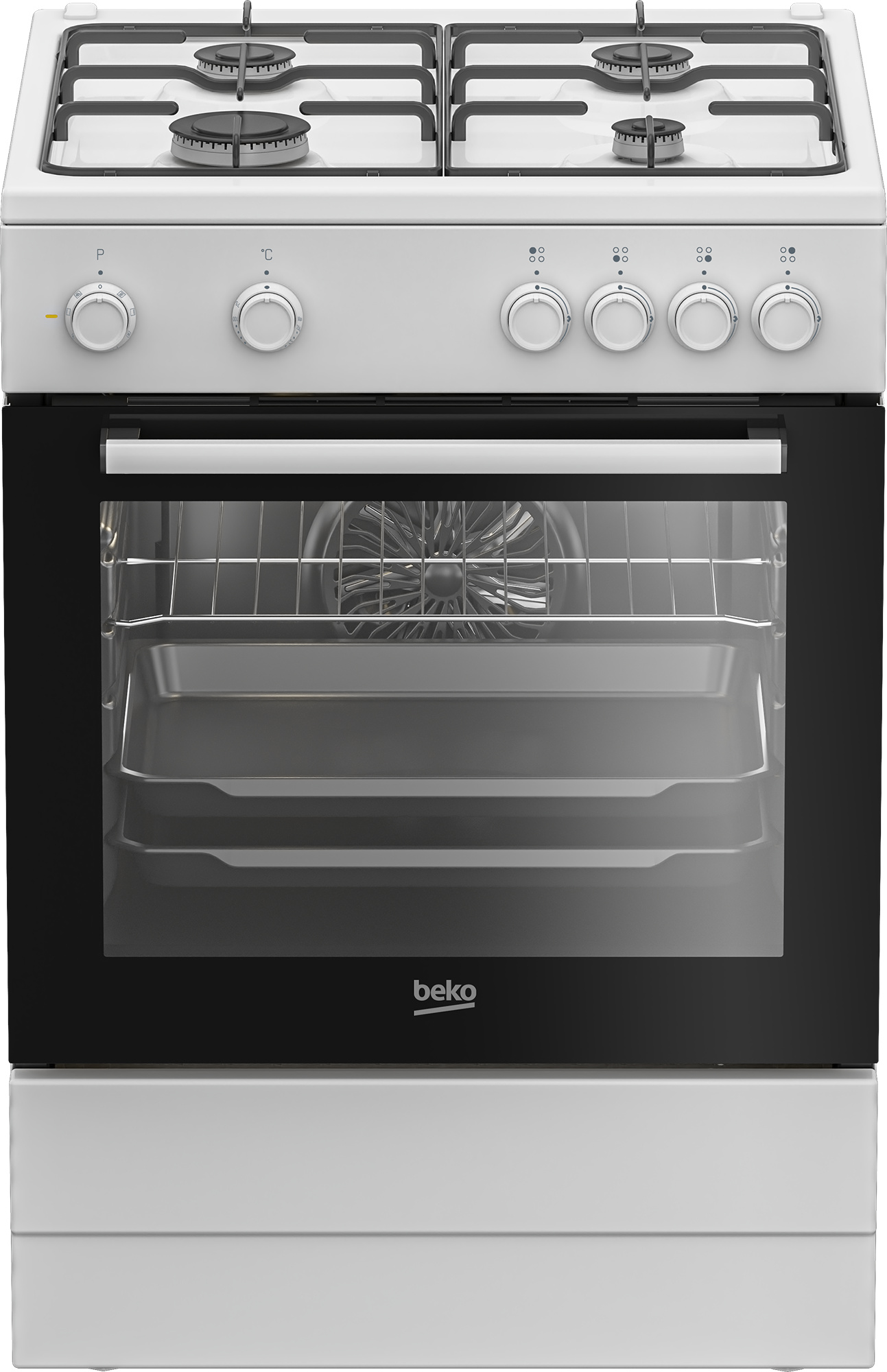 BEKO FBM6202W fornuis met gaskookplaat - 60cm BEKO FBM6202W fornuis met gaskookplaat - 60cm