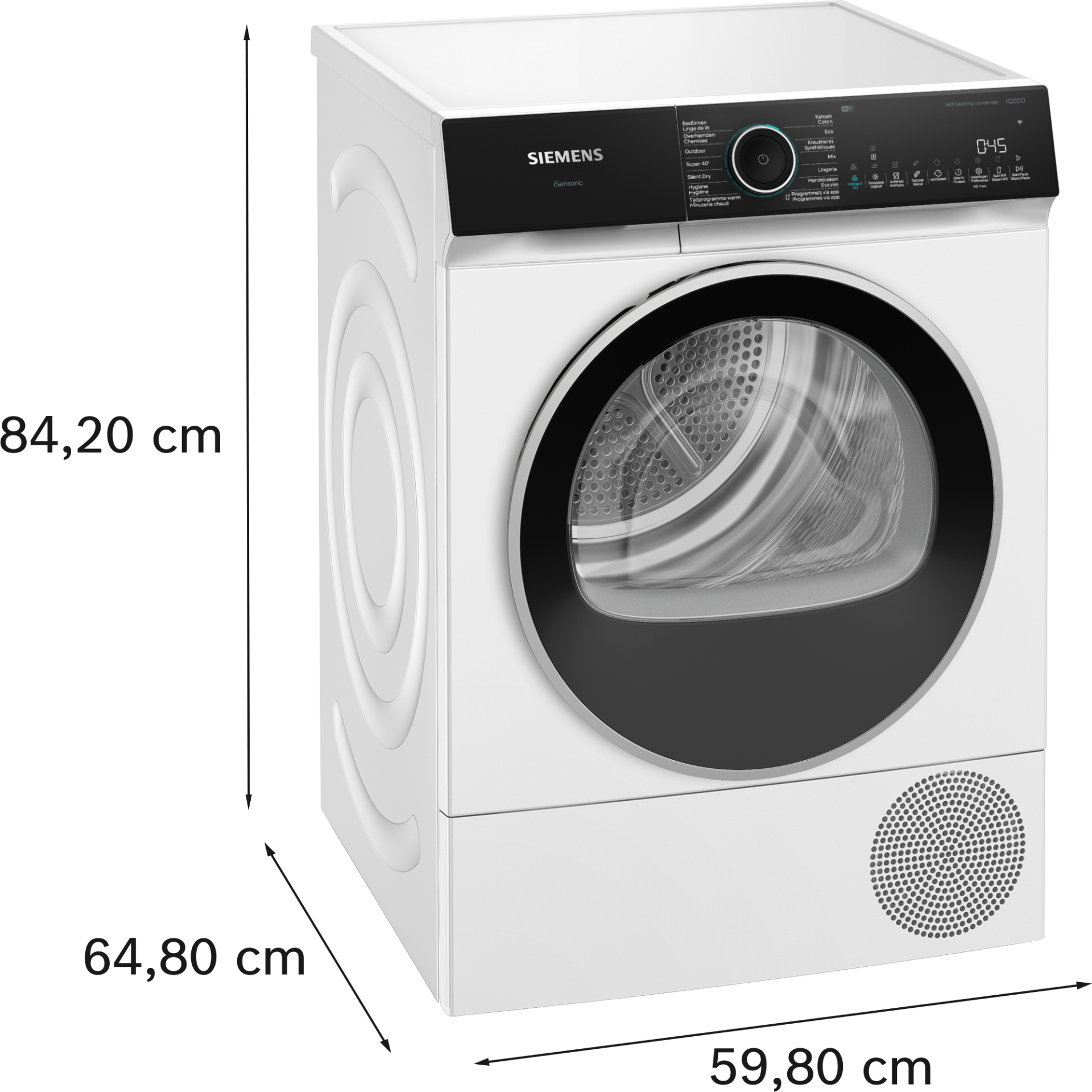 SIEMENS WQ46N2D0FG IQ500 Droogkast 9 kg