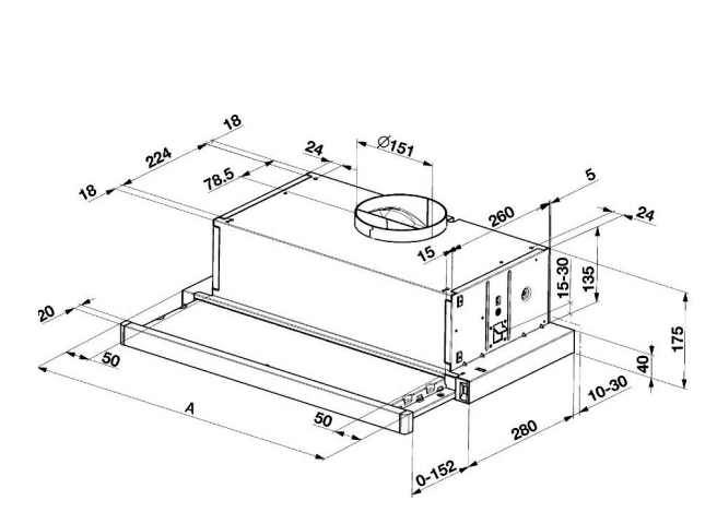 BEKO CTB6407X telescopische dampkap - 60cm BEKO CTB6407X telescopische dampkap - 60cm