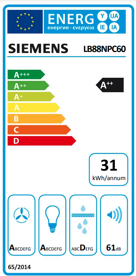 SIEMENS LB88NPC60 iQ700 inbouw dampkap - 86cm SIEMENS LB88NPC60 iQ700 inbouw dampkap - 86cm
