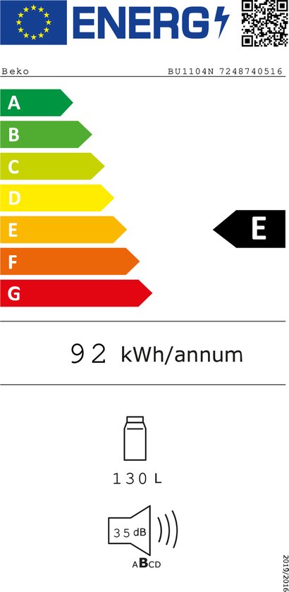 BEKO BU1104N onderbouw koelkast BEKO BU1104N onderbouw koelkast