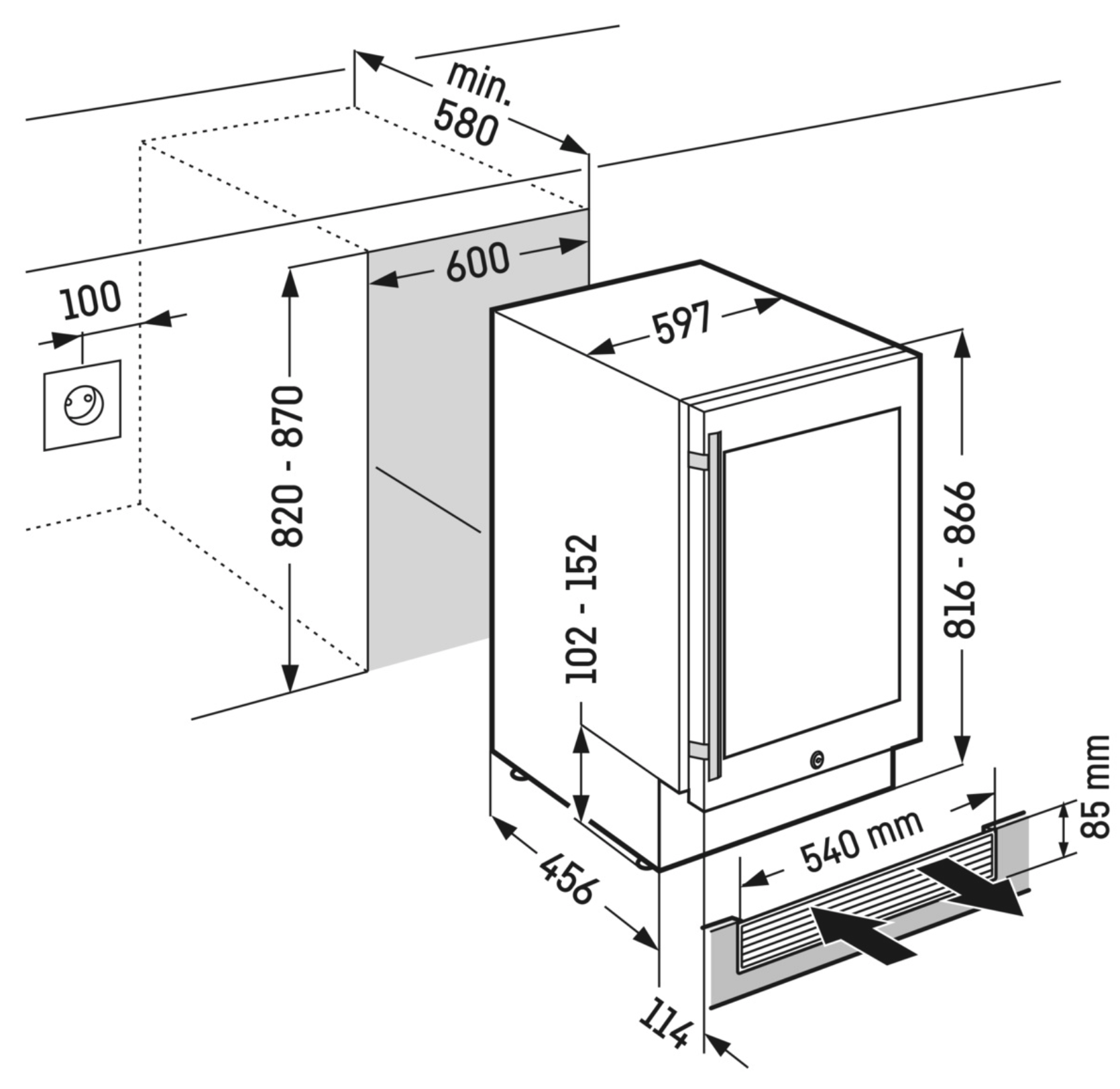 LIEBHERR UWTES167226 integreerbare wijnklimaatkast LIEBHERR UWTES167226 integreerbare wijnklimaatkast