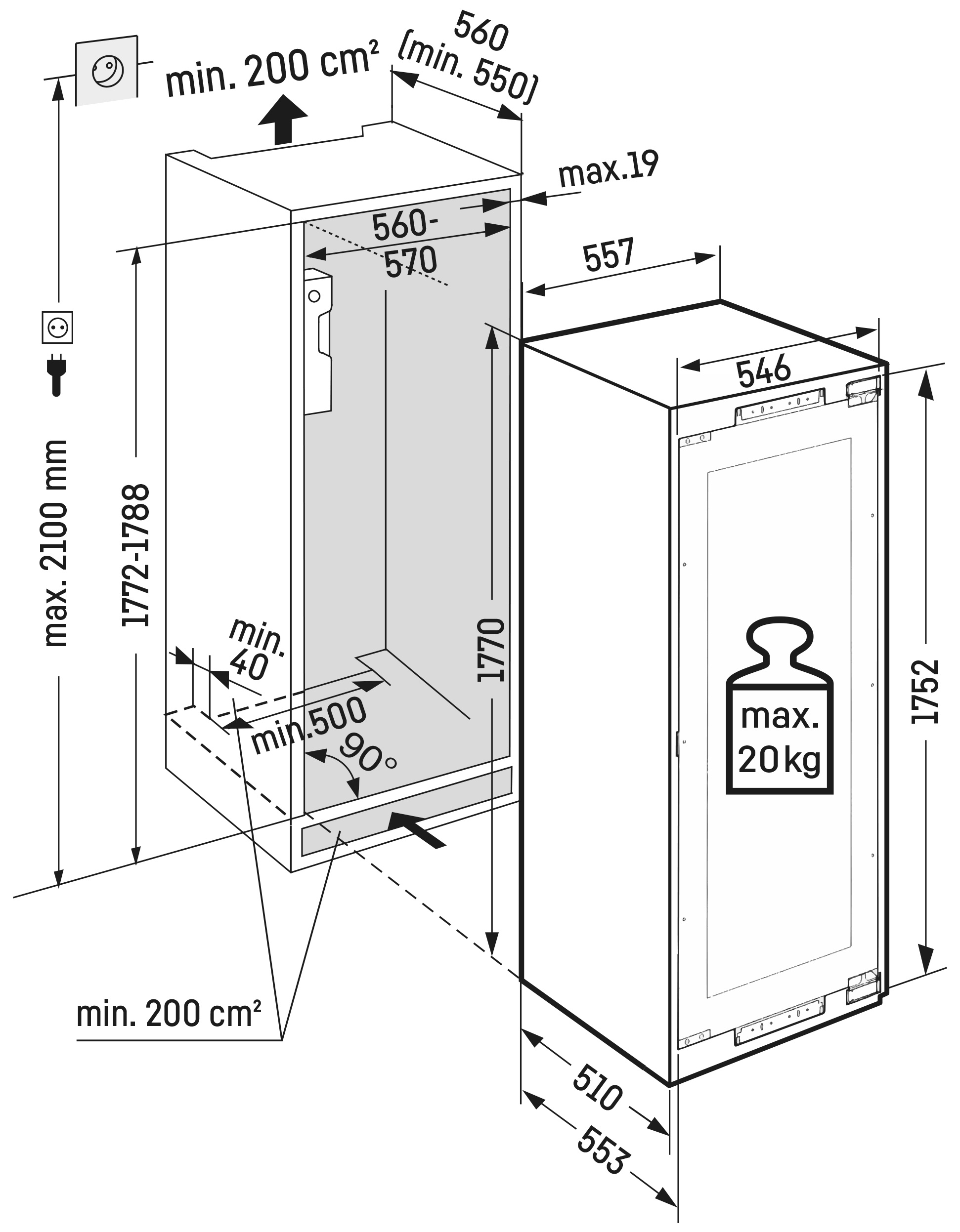 LIEBHERR EWTDF355326 integreerbare wijnklimaatkast LIEBHERR EWTDF355326 integreerbare wijnklimaatkast