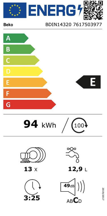 BEKO BDIN14320 vaatwasser volledig integreerbaar BEKO BDIN14320 vaatwasser volledig integreerbaar