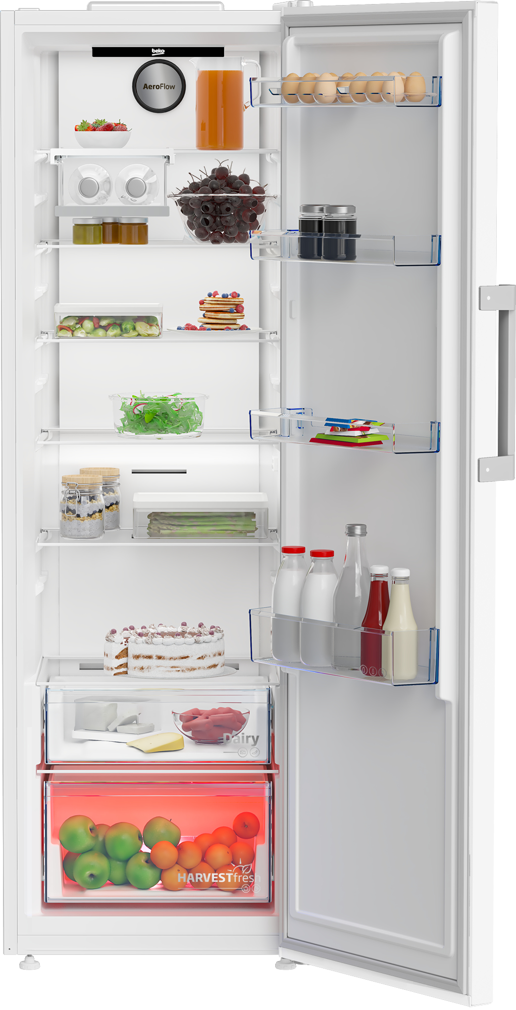 BEKO B3RMLNE444HW vrijstaande koelkast zonder vriesvak - 186cm