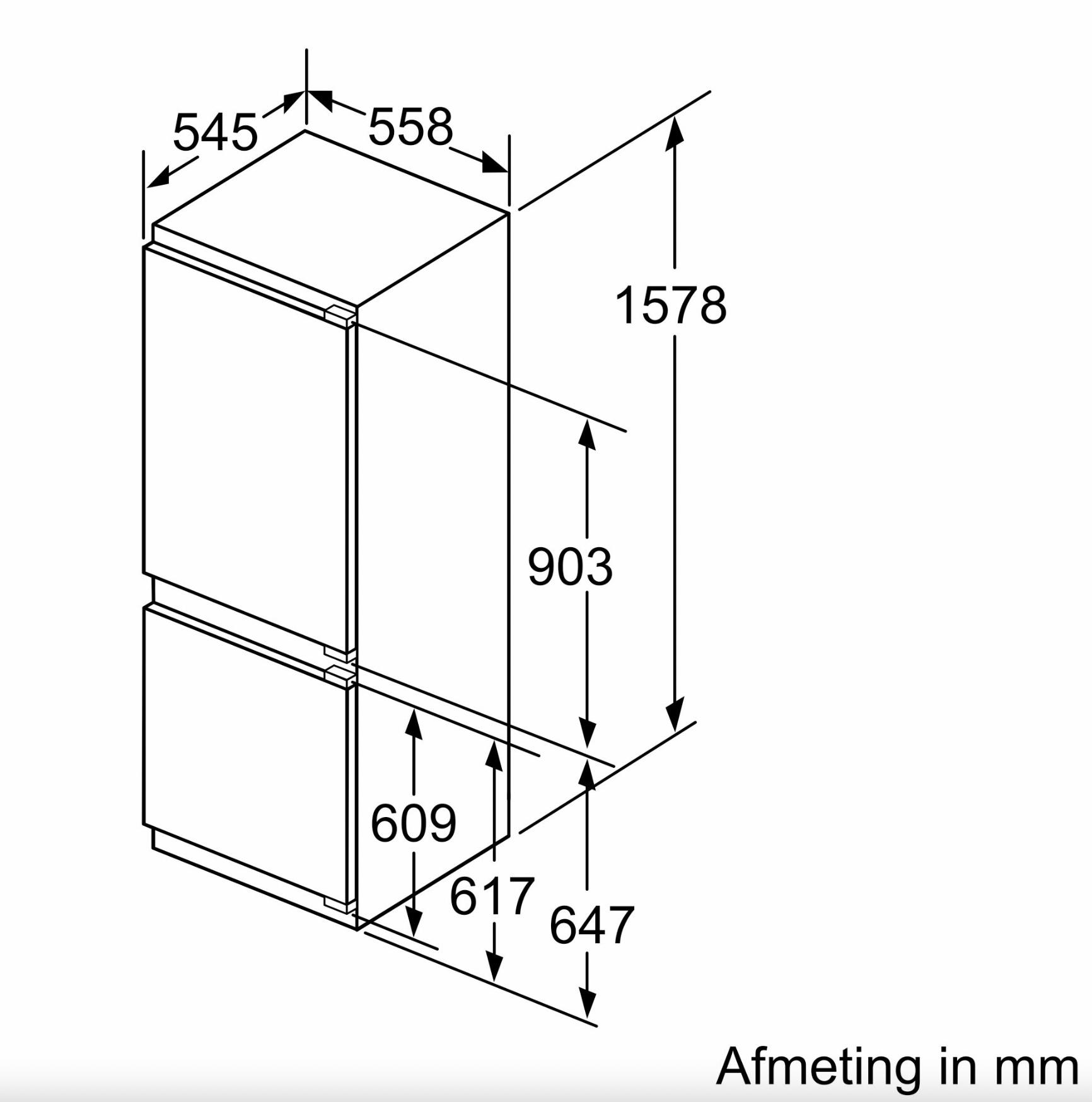 BOSCH KIS77AFE0 SERIE 6 koel-/vriescombinatie - 158cm BOSCH KIS77AFE0 SERIE 6 koel-/vriescombinatie - 158cm