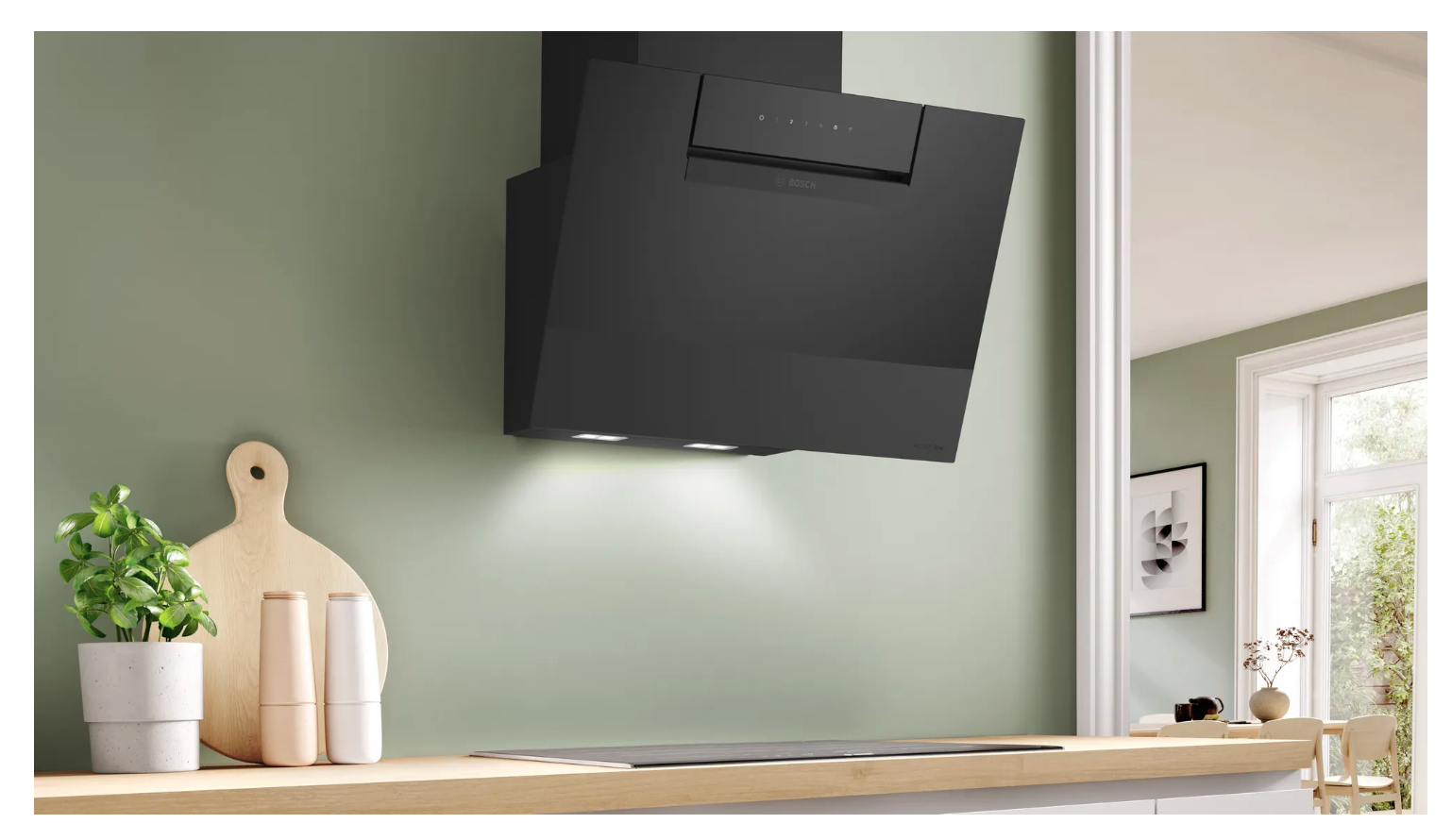 BOSCH DWK67FN65 SERIE 4 headfree dampkap - 60cm BOSCH DWK67FN65 SERIE 4 headfree dampkap - 60cm