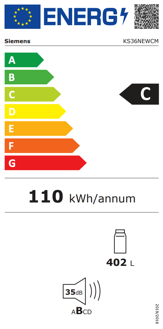 SIEMENS KS36NEWCM IQ300 vrijstaande koelkast zonder vriesvak - 186cm