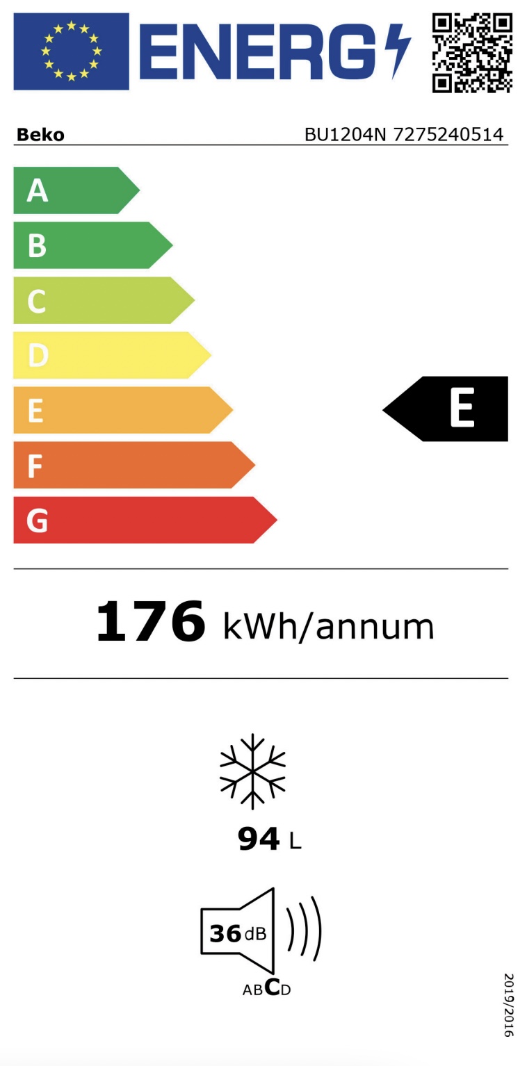 BEKO BU1204N onderbouw vriezer BEKO BU1204N onderbouw vriezer