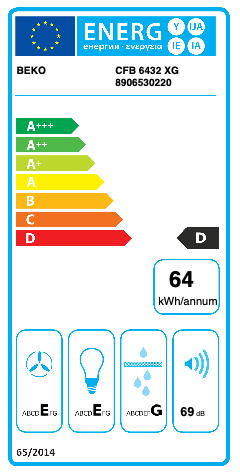 BEKO CFB6432XG inbouwgroep - 60cm BEKO CFB6432XG inbouwgroep - 60cm