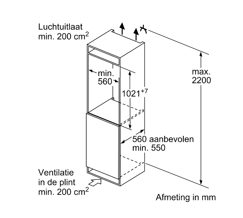 SIEMENS KI32LADD1 IQ500 koelkast met vriesvak  - 102cm
