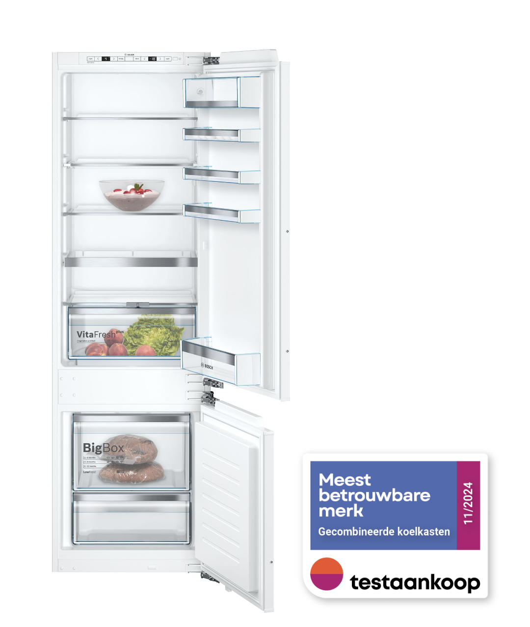 BOSCH KIS87AFE0 SERIE 6 koel-/vriescombinatie - 178cm BOSCH KIS87AFE0 SERIE 6 koel-/vriescombinatie - 178cm