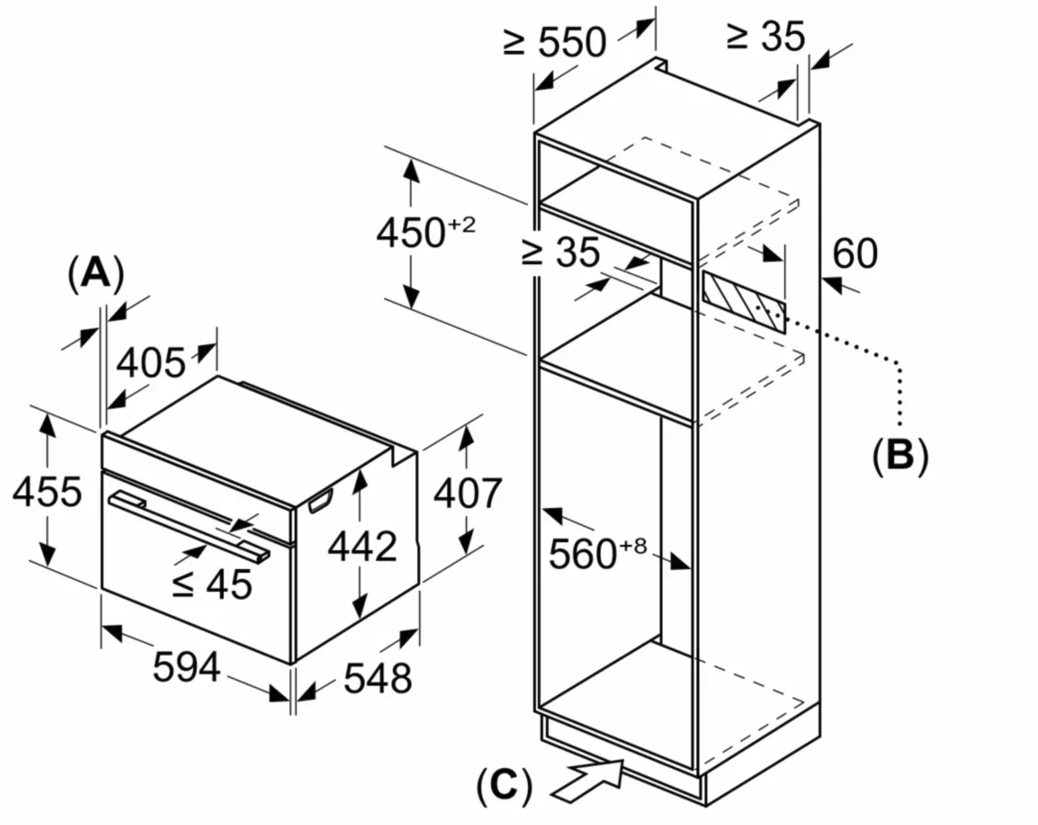BOSCH CMG736AB1F SERIE 8 multifunctionele oven met microgolfoven - 60cm