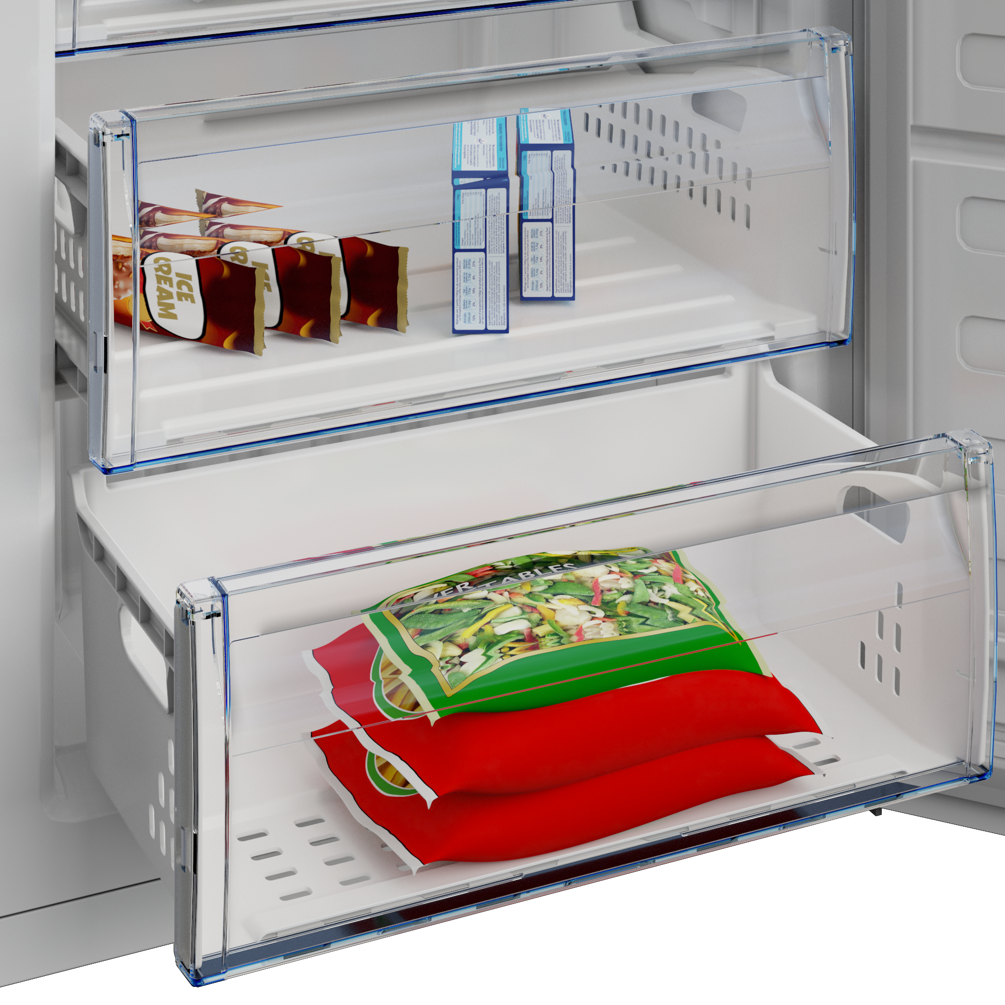 BEKO RFSA240M43WN vrijstaande vriezer - 151cm